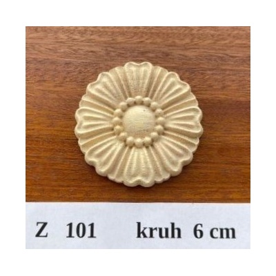Ann Zeng Dřevěný ornament Z101 6 cm barva přírodní 1 ks