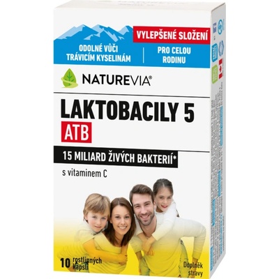Swiss NatureVia Laktobacily 5 ATB 10 kapslí