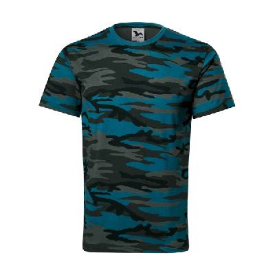 Malfini camouflage 144 / Камуфлажна унисекс тениска - камуфлажен петрол l (144c115)
