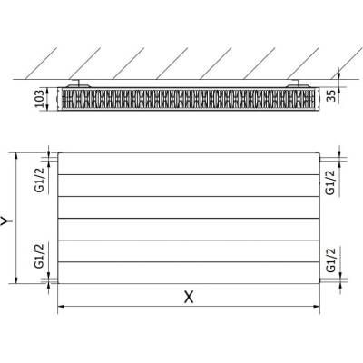 Mexen Line CL22 W422L-050-120-00 500 mm x 1200 mm