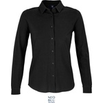 Neoblu 3791 BASILE WOMEN / Дамска риза с дълъг ръкав от пике - тъмночерна M (243791n1102)