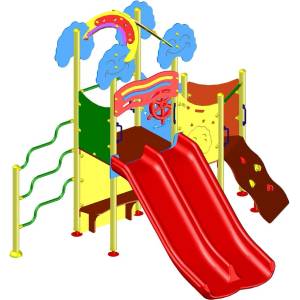 Playfactory КОМБИНИРАНО ДЕТСКО СЪОРЪЖЕНИЕ rainbow ps0005