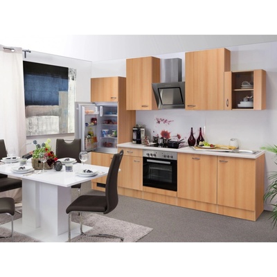 Flex Well Kuchyňa Nano 280 cm/typ 3 chlad./rúra/varná doska/digestor/umývačka