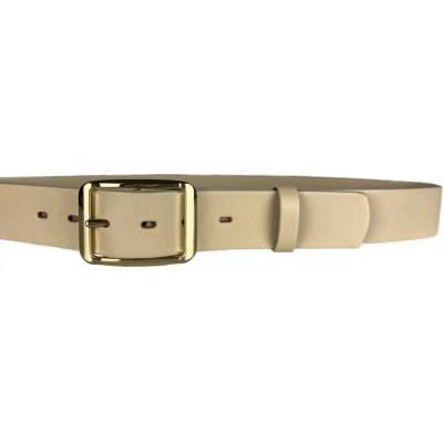 Penny Belts Dámský kožený opasek 53-44 krémový