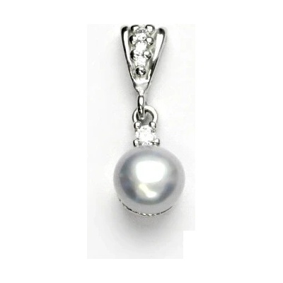 Čištín Zlatý přívěsek, přírodní říční perla stříbrná, P 1207/2