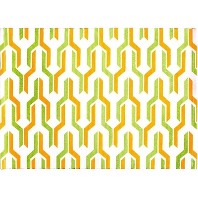 SCANquilt prostírání Muri retro bíložlutozelená 30x45cm
