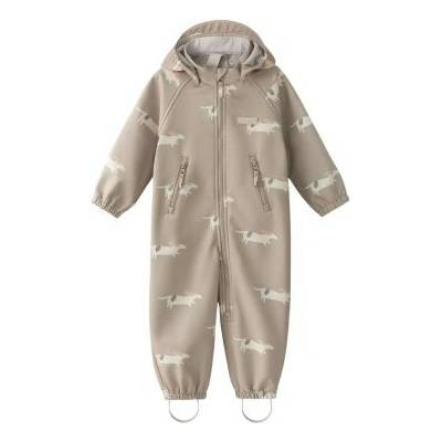 Softshellová kombinéza Leokid lilo beige woof