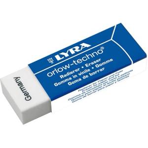 LYRA Ластик LYRA 30 orlow-techno с държач за хартия 42x18x11 mm бял 7413300 (7413300)