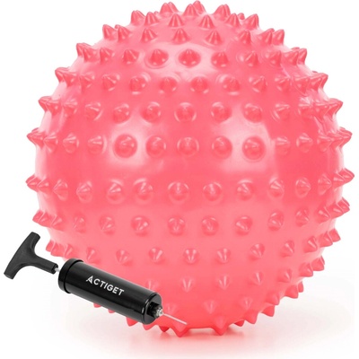 ACTIGET Masážna lopta 20 cm + pumpička ACT0151 červená