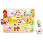 Tooky Toy Дървена образователна дъска Ферма ty858 (108184)