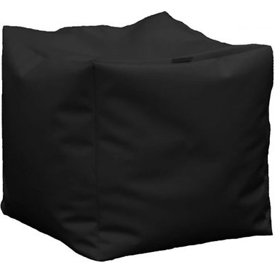 PUFRELAX Пуф, 130л. , Табуретка Куб XL - Teteron black, Пълнеж от Полистиролни перли, за открито (PUF-G-CXL-TEX-BL)