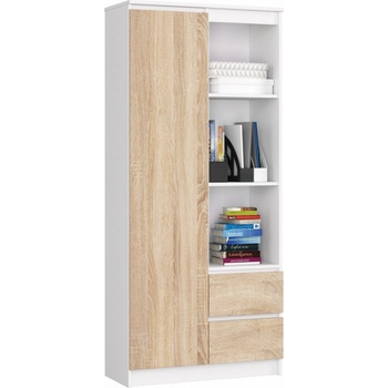 Ak furniture Rexa 80 cm biela/sonoma