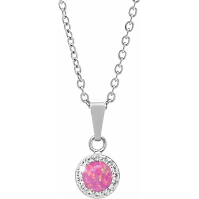 JSB Bijoux Opálek s křišťálovými kameny Swarovski Light Fuchsia 92300040l-fu (Ag925/1000, 1,86 g)