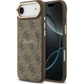 GUESS PU Leather 4G Gold Frame MagSafe Задна Корица за iPhone Air Brown Guess | Kafyav | МЪЖЕ | UNI