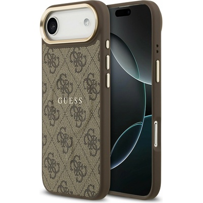 GUESS PU Leather 4G Gold Frame MagSafe Задна Корица за iPhone Air Brown Guess | Kafyav | МЪЖЕ | UNI