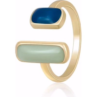 Amparo Miranda Prsteň Two Stones AM3081 Blue Green