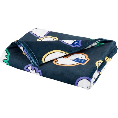 Catherine Lansfield Черно одеяло с хелоуински мотив от микроплюш 130x170 cm Halloween Ghosts - Catherine Lansfield (BD/58972/W/130170/BK)