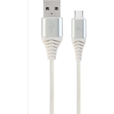 Gembird CC-USB2B-AMCM-2M-BW2 USB 2.0 AM na Type-C (AM/CM), 2m, bílo-stříbrný