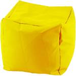 Pufrelax Пуф, 80л. , Табуретка Куб - Teteron Yellow Quince, Подходящ за използване на открито, Перящ се калъф, Пълнеж от Полистиролни перли (PUF-G-C-TEX-YLQ) - e-magazin
