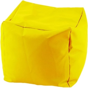 Pufrelax Пуф, 80л. , Табуретка Куб - Teteron Yellow Quince, Подходящ за използване на открито, Перящ се калъф, Пълнеж от Полистиролни перли (PUF-G-C-TEX-YLQ) - e-magazin