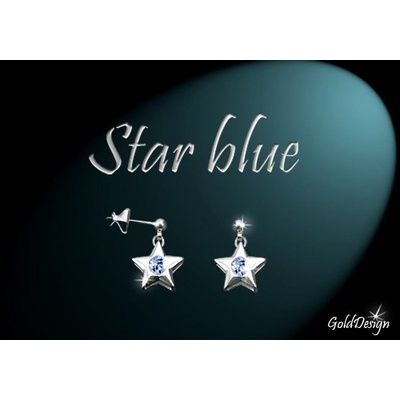 Gold Design star blue rhodium GD700
