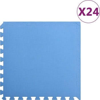 vidaXL Podložky puzzle 24 ks 8,64㎡ EVA pena modré