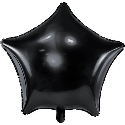 Foliový balonek hvězda černý 48 cm balené