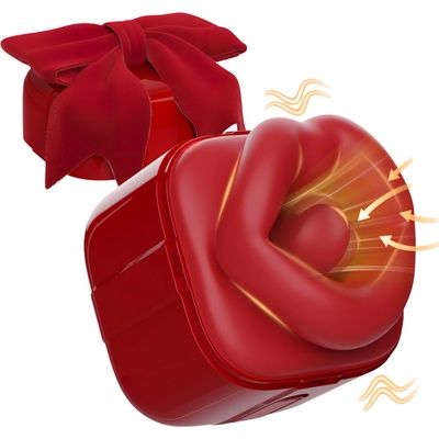 Sex HD Lovely Kiss - вибриращият ласкател-сукател (червен)