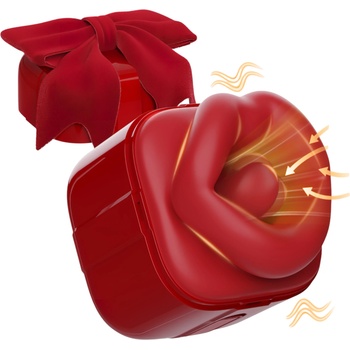 Sex HD Lovely Kiss - вибриращият ласкател-сукател (червен)