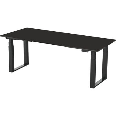 Delso Výškovo nastaviteľný stôl ROCKSTER 90 x 220 cm čierna / čierna