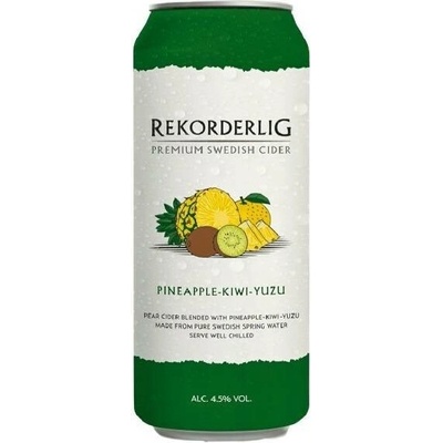 Rekorderlig Cider Ananas kiwi yuzu 24 x 0,5 l (plech) – Zbozi.Blesk.cz