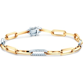 SAVICKI Narukvica Savicki: dvobojno zlato, crni dijamanti