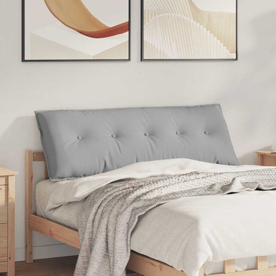 vidaXL Възглавница за гръб Облачно сиво 140 x 19 x 50 см текстил (42014843)