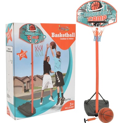 vidaXL Преносим баскетболен комплект, регулируем, 180-230 см (80354)