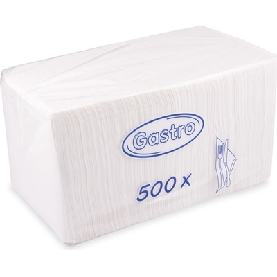 Gastro Biele servítky 1V 33x33cm 500ks