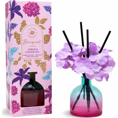 La Casa de los Aromas Flower Bouquet vonné tyčinky Amber & Ginger Lily 170 ml