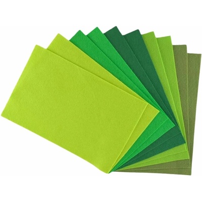 Vaessen Creative Filc 1 mm A4 10 ks zelené odstíny