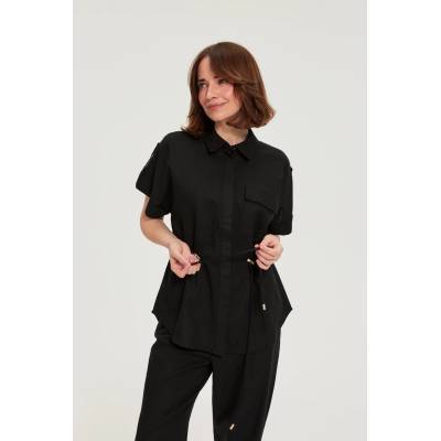 Moodo Черна блуза с връзване Moodo Moodo | Cheren | ЖЕНИ | XS