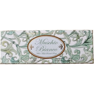Saponificio Artigianale Fiorentino Talianske prírodné tuhé mydlo muschio bianco 3 x 100 g