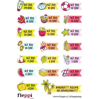 Fleppi Samolepky - Odpočet do dovolené