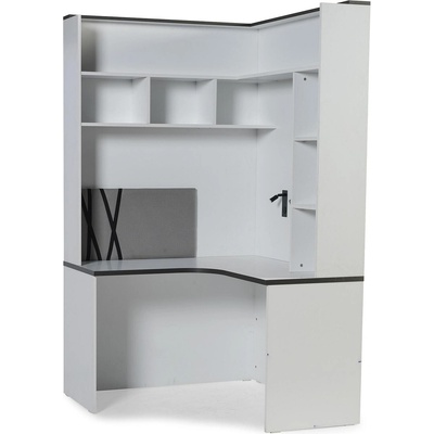 Ъглово бюро Infinity бял мат