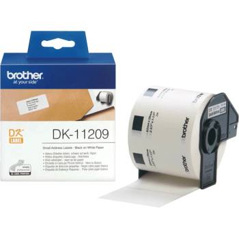 Brother етикети Brother DK-11209 - Small Address Paper Labels, 29mmx62mm, 800 labels per roll, Black on White - DK-11209 (DK-11204)