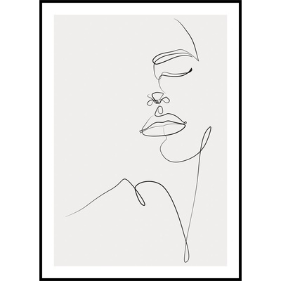 Jen tak z lásky Plakát Krásná Rozměr plakátu: 40 x 50 cm, Barva pozadí: Šedá