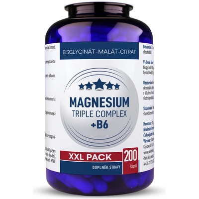 Clinical Magnesium Triple Complex + B6 XXL pack 200 kapslí