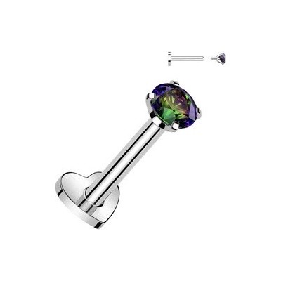 Šperky4U piercing do brady titan Vitrail Medium TIT1313VM-1208