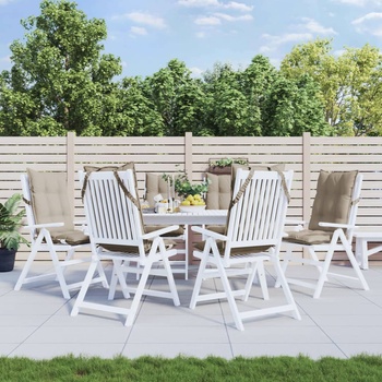 vidaXL Възглавници за стол с висока облегалка 6 бр таупе Оксфорд плат (377628)