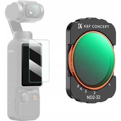 Kf ND šedý nastavitelný ND2-ND32 pro DJI Osmo Pocket 3 HD MC Nano X K&F - KF01.2544