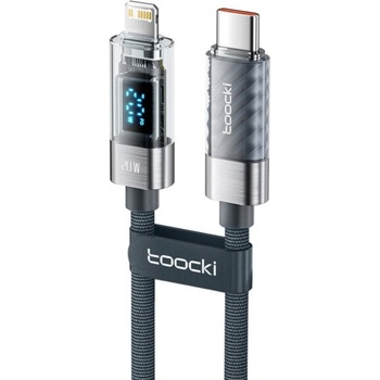 Toocki TQ-X36 nabíjací a dátový USB-C na Lightning 1m šedý