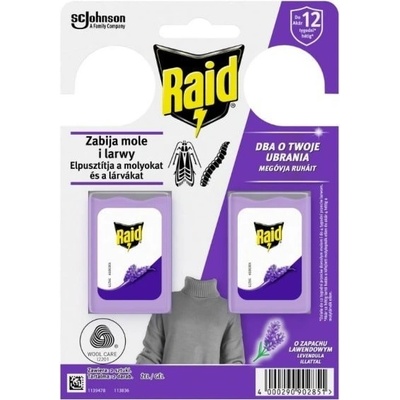 RAID S vôňou levandule Proti moliam 2 kusy