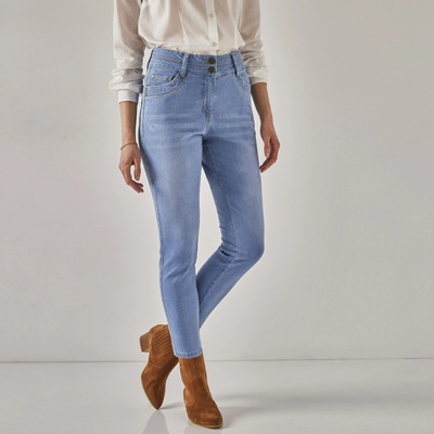 Blancheporte 7/8 úzke džínsy zapratá modrá